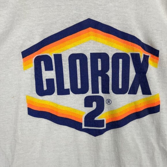 Vintage Clorox Bleach‎ Clorox 2 Parody Tee Shirt Single Stitch SZ XL - Picture 3 of 9